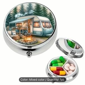 Camping Scene Pill Box